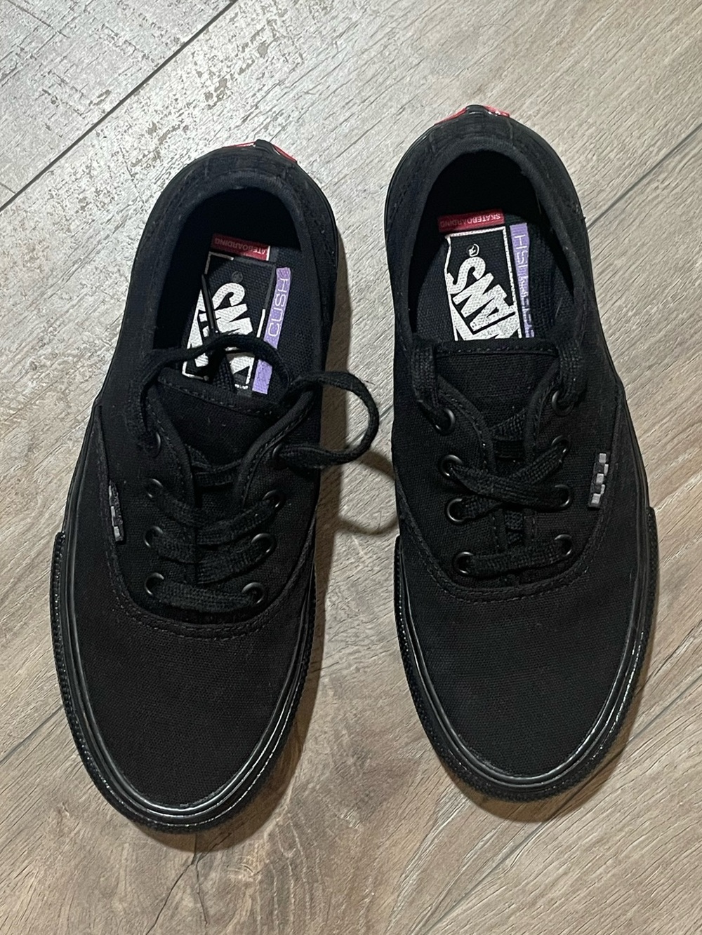 All Black VANS Skate Authentic Mens 5 Women 6.5